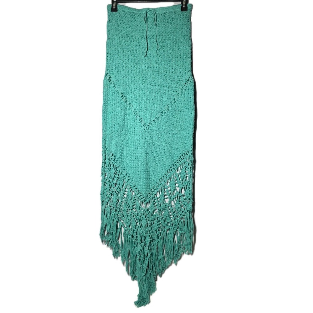 Flying Tomato Crochet Dress Medium Teal Festival Beach‎ Boho Hippie